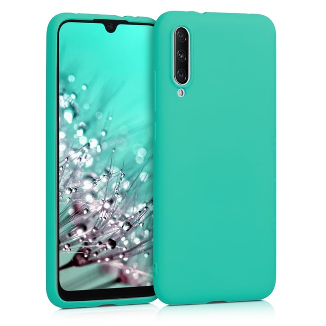 KW Θήκη Σιλικόνης Xiaomi Mi A3 - Neon Turquoise