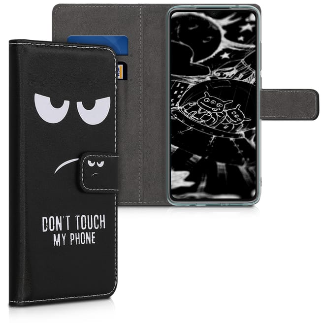 KW Θήκη - Πορτοφόλι  Xiaomi Redmi Note 8 Pro - Leather Protective Flip Cover - White / Black