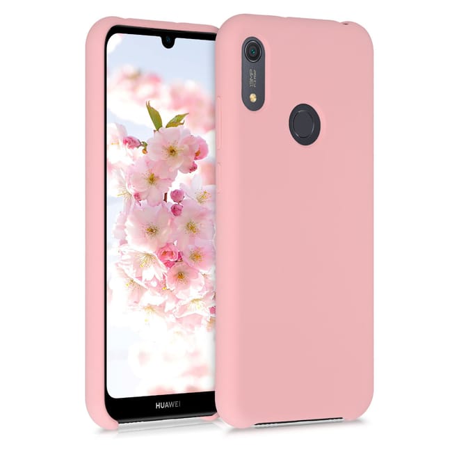 KW Θήκη Σιλικόνης Huawei Y6s 2019 - Soft Flexible Rubber Protective Cover  - Rose Gold Matte