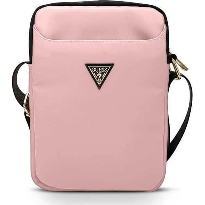 Guess Triangle Logo Tablet Bag - Universal Τσάντα Μεταφοράς Tablet 8" - Light Pink