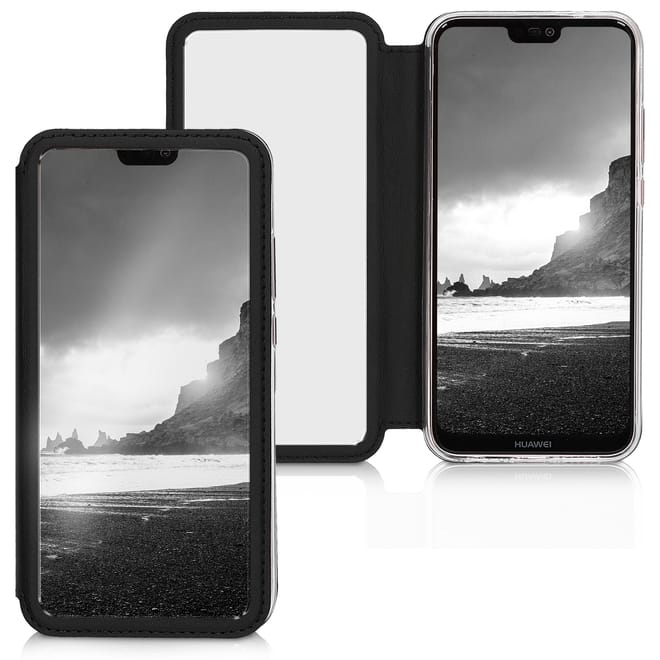 KW Flip Case/ Huawei P20 Lite / Black/ Transparent (46895.01)