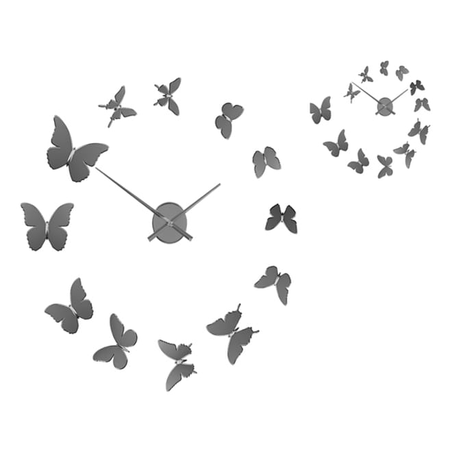 Αυτοκόλλητο Ρολόι Τοίχου - Πεταλούδες