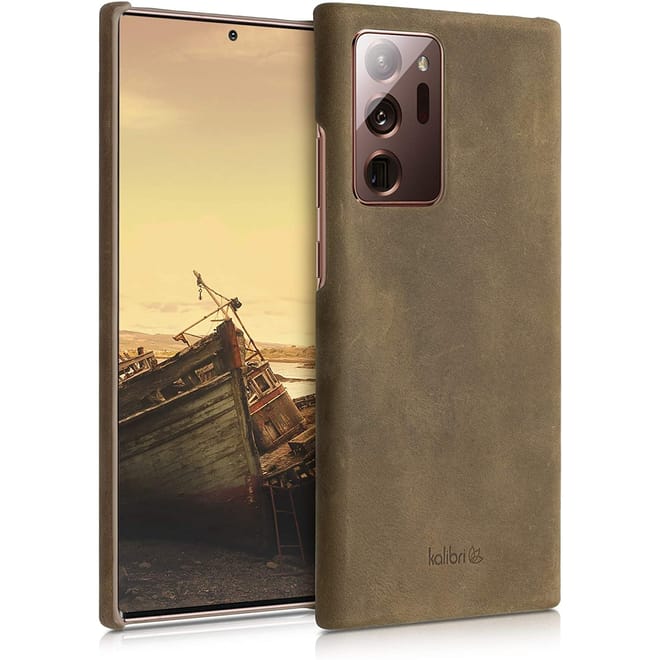 Kalibri Σκληρή Δερμάτινη Θήκη Samsung Galaxy Note 20 Ultra - Smooth Genuine Leather Hard Case - Brown