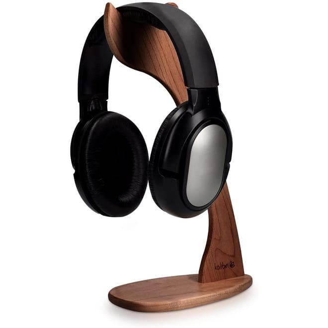 Κalibri Wooden Headphone Holder Stand - Βάση Ακουστικών από Φυσικό Ξύλο - Walnut / Brown
