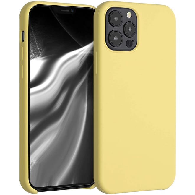 KWmobile Θήκη Σιλικόνης Apple iPhone 12 / 12 Pro - Soft Flexible Rubber Cover - Yellow Matte