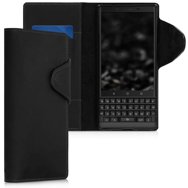 KALIBRI Δερμάτινη Θήκη - Πορτοφόλι Blackberry KEYtwo LE