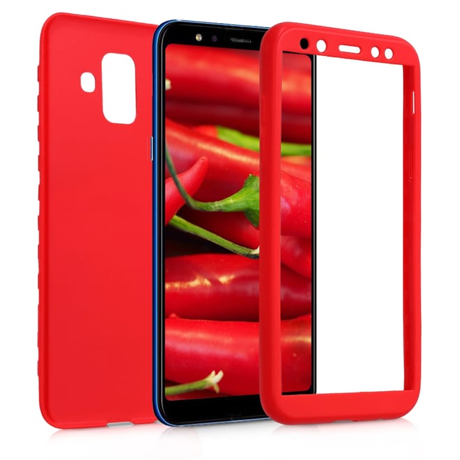 KW Θήκη Σιλικόνης Full Body Samsung Galaxy Galaxy A6 2018 - Red