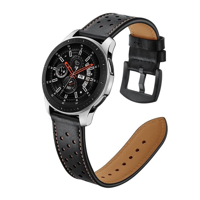 Ανταλλακτικό Δερμάτινο Λουράκι Samsung Galaxy Watch 46mm - Black