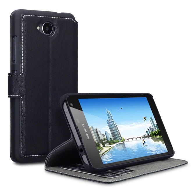 Μαύρο Πορτοφόλι Lumia 650 Θήκη