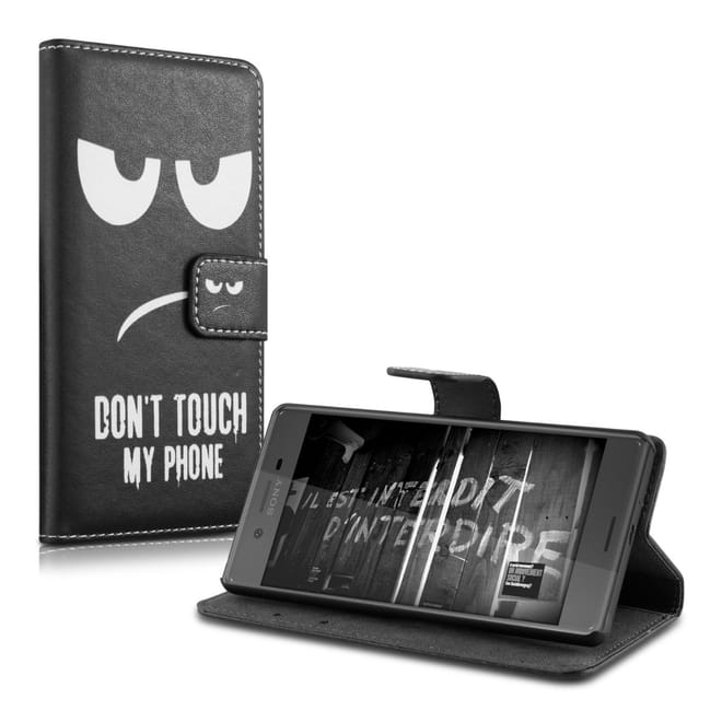 Μαύρο Πορτοφόλι Sony Xperia X με stand