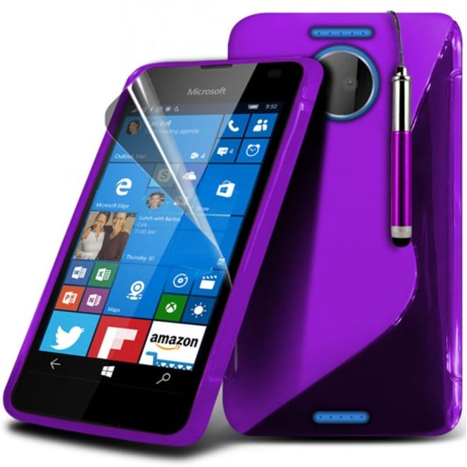 Μωβ Θήκη Σιλικόνης Lumia 550
