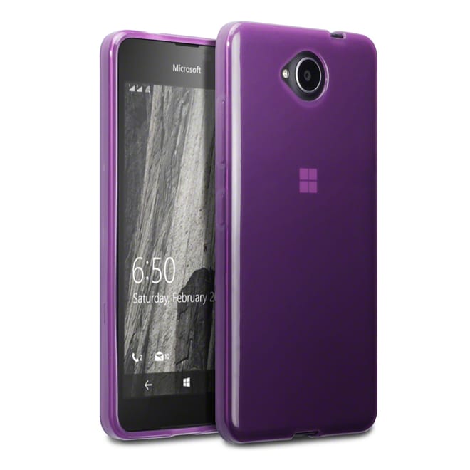 Ημιδιάφανη Θήκη Σιλικόνης Lumia 650 Μωβ