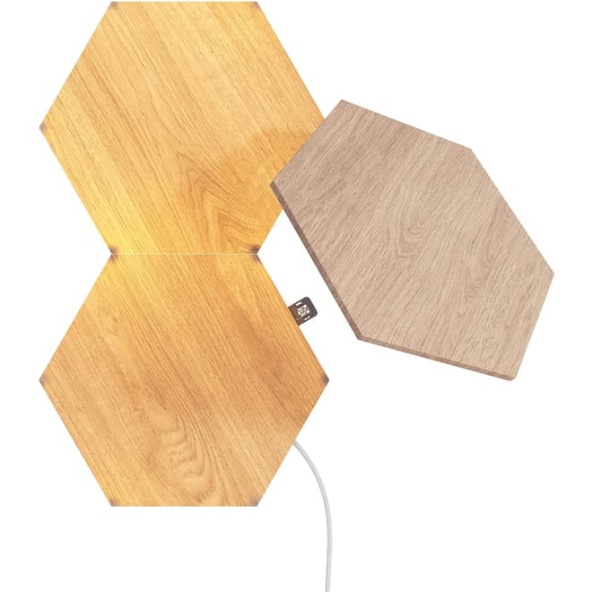 Nanoleaf Elements Wood Look Hexagons Expansion Pack - Αρθρωτές Συνθέσεις LED Φωτισμού - 3 Τεμάχια