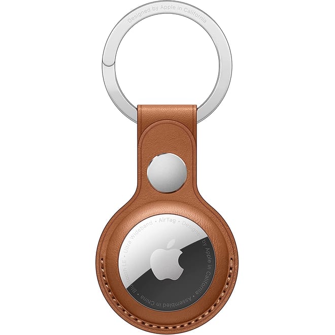 Official Apple Δερμάτινη Θήκη / Μπρελόκ Apple AirTag - Saddle Brown