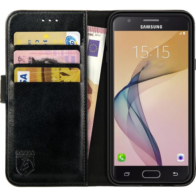 Rosso Element PU Θήκη Πορτοφόλι Samsung Galaxy J5 2016 - Black