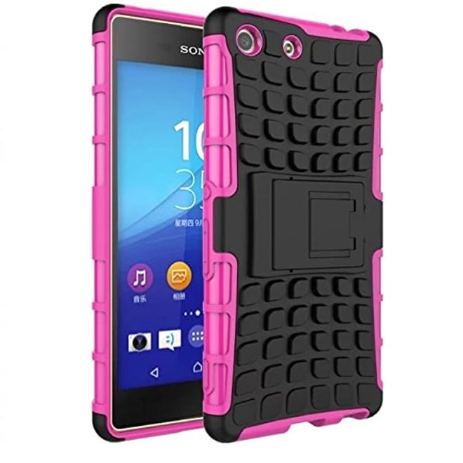 Ροζ Ανθεκτική Θήκη Sony Xperia M5