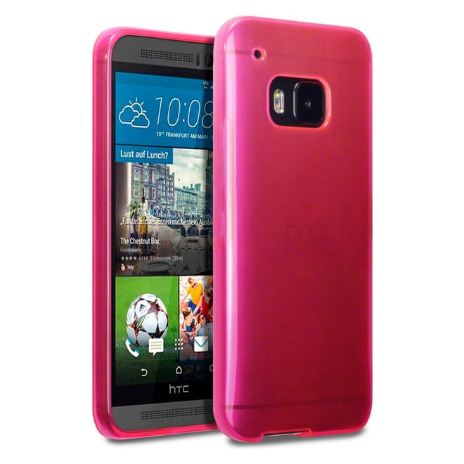 Ροζ Ημιδιάφανη Θήκη Σιλικόνης HTC One M9
