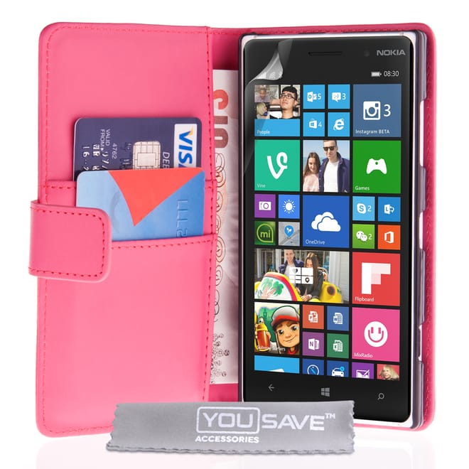Ροζ Πορτοφόλι Lumia 830 Θήκη