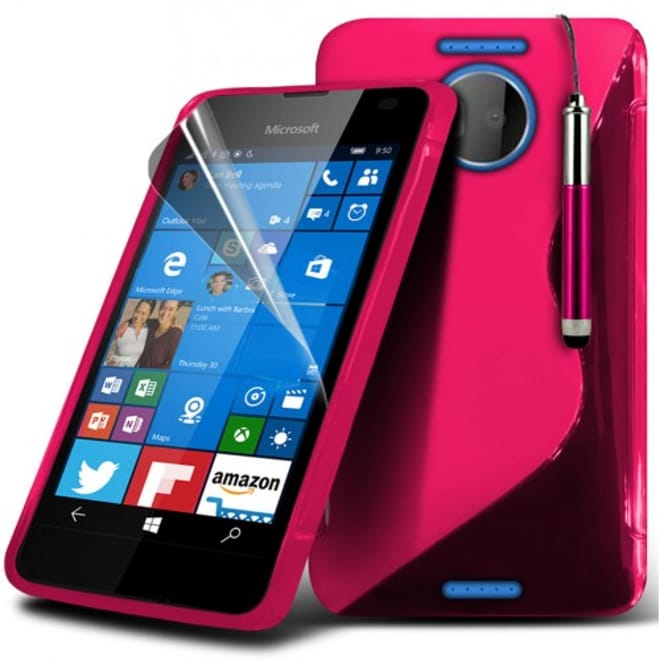 Ροζ Θήκη Σιλικόνης Lumia 550
