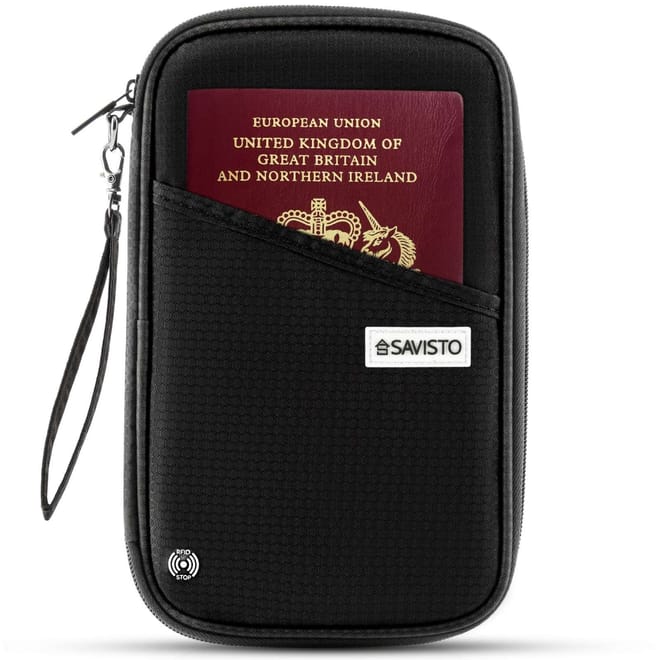 Savisto Travel Organizer - Πορτοφόλι Οργάνωσης Ταξιδίου με Τεχνολογία RFID-BLOCKING - Black