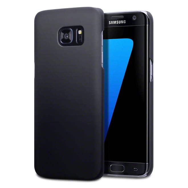 Μαύρη Σκληρή Θήκη Καουτσούκ Galaxy S7 Edge