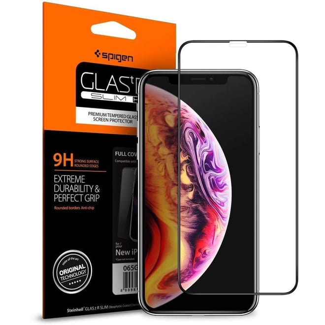 Spigen Premium Tempered Glass - Fullface Αντιχαρακτικό Γυάλινο Screen Protector iPhone 11 Pro Max / XS Max
