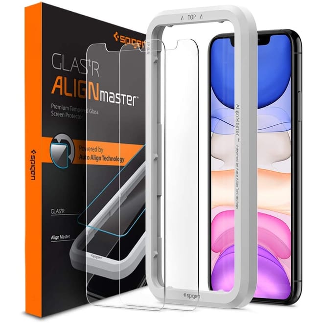 Spigen GLAS.tR ALIGNmaster Slim Tempered Glass - Αντιχαρακτικό Γυαλί Οθόνης Apple iPhone 11 / XR - 2 Τεμάχια - Clear