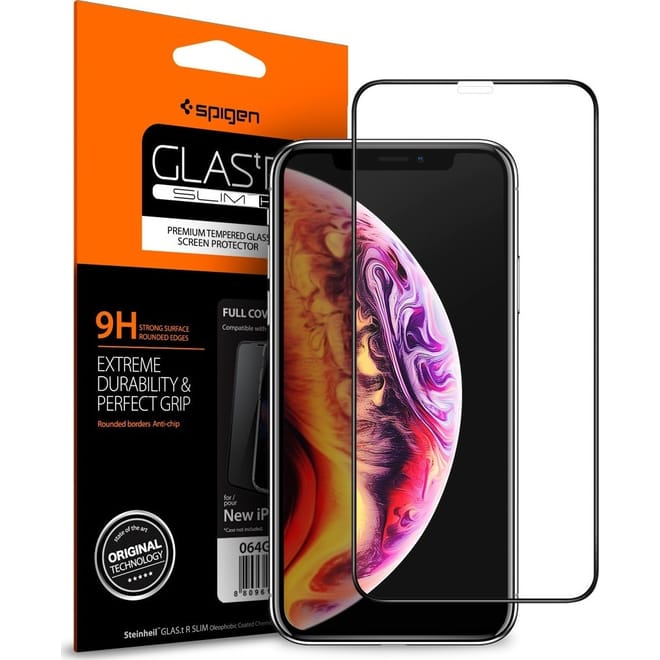Spigen Tempered Glass GLAS.tR Slim HD - Fullface Αντιχαρακτικό Γυαλί Οθόνης Apple iPhone 11 / XR - Black