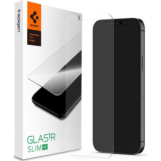 Spigen Tempered Glass GLAS.tR Slim HD - Αντιχαρακτικό Γυαλί Οθόνης Apple iPhone 12 / 12 Pro - Clear