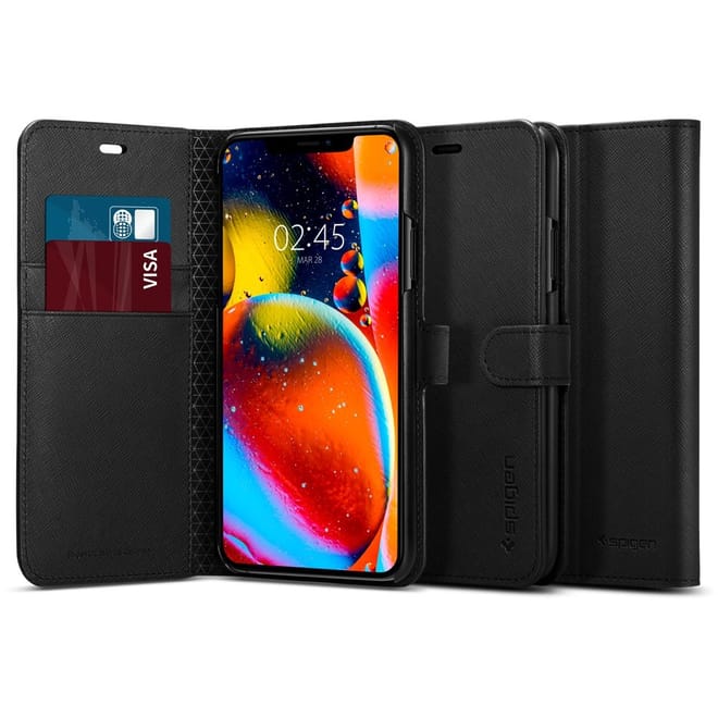 Spigen Wallet S - Θήκη-Πορτοφόλι iPhone 11 Pro Max - Black