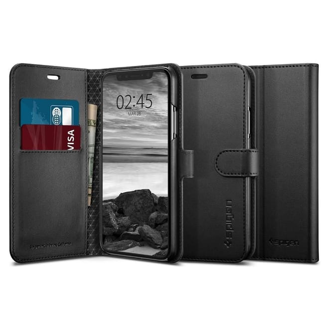 Spigen Wallet S - Θήκη-Πορτοφόλι iPhone XS Max - Black