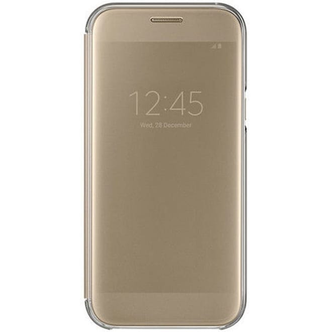 Samsung Official Clear View Cover - Θήκη Flip με Ενεργό Πορτάκι Samsung Galaxy A5 2017 - Gold
