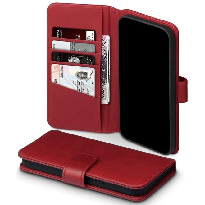 Terrapin Δερμάτινη Θήκη Πορτοφόλι Apple iPhone 12 Pro Max - Red