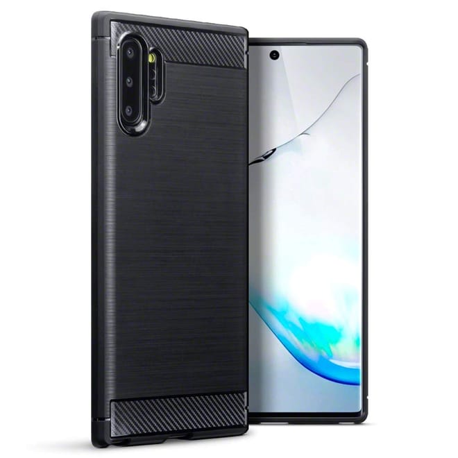 Terrapin Θήκη Σιλικόνης Carbon Fibre Samsung Galaxy Note 10 Plus - Black
