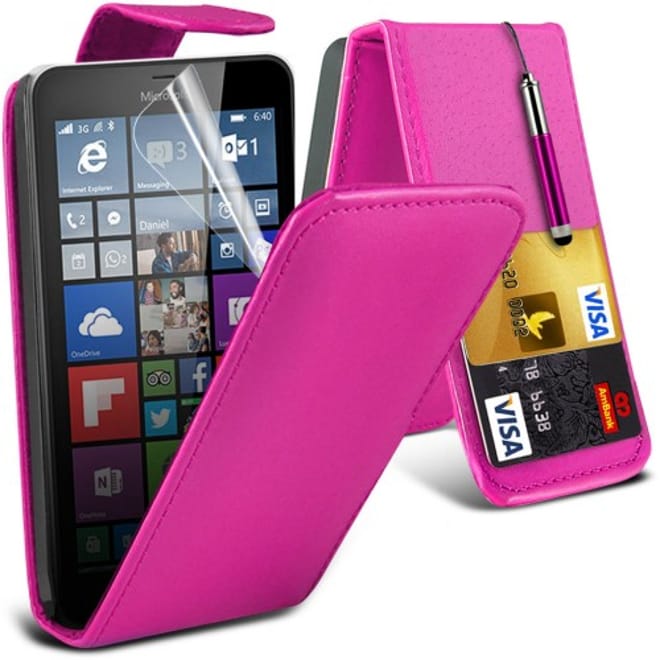 Flip Θήκη Microsoft Lumia 640 Ροζ