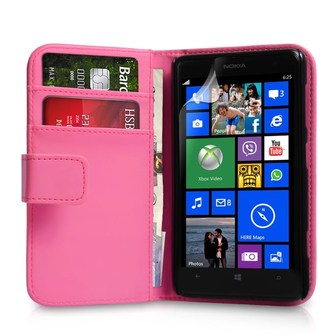 Ροζ Πορτοφόλι Nokia Lumia 625 Θήκη