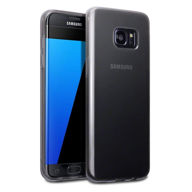 Μαύρη Ημιδιάφανη Θήκη Σιλικόνης Galaxy S7 Edge