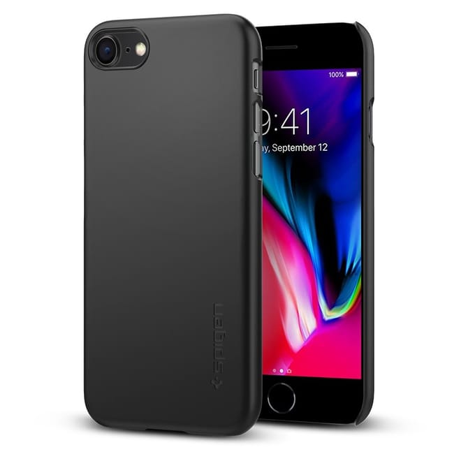 Spigen Θήκη Thin Fit Apple iPhone SE 2022 / 2020 / 8 / 7 - Black 