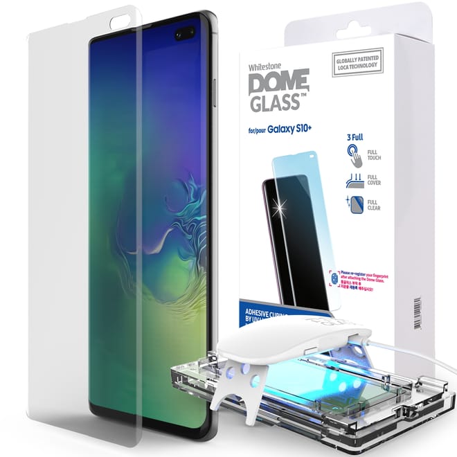 Whitestone Dome Glass - Liquid Optical Clear Adhesive & Installation Kit - Σύστημα προστασίας οθόνης Samsung Galaxy S10 Plus