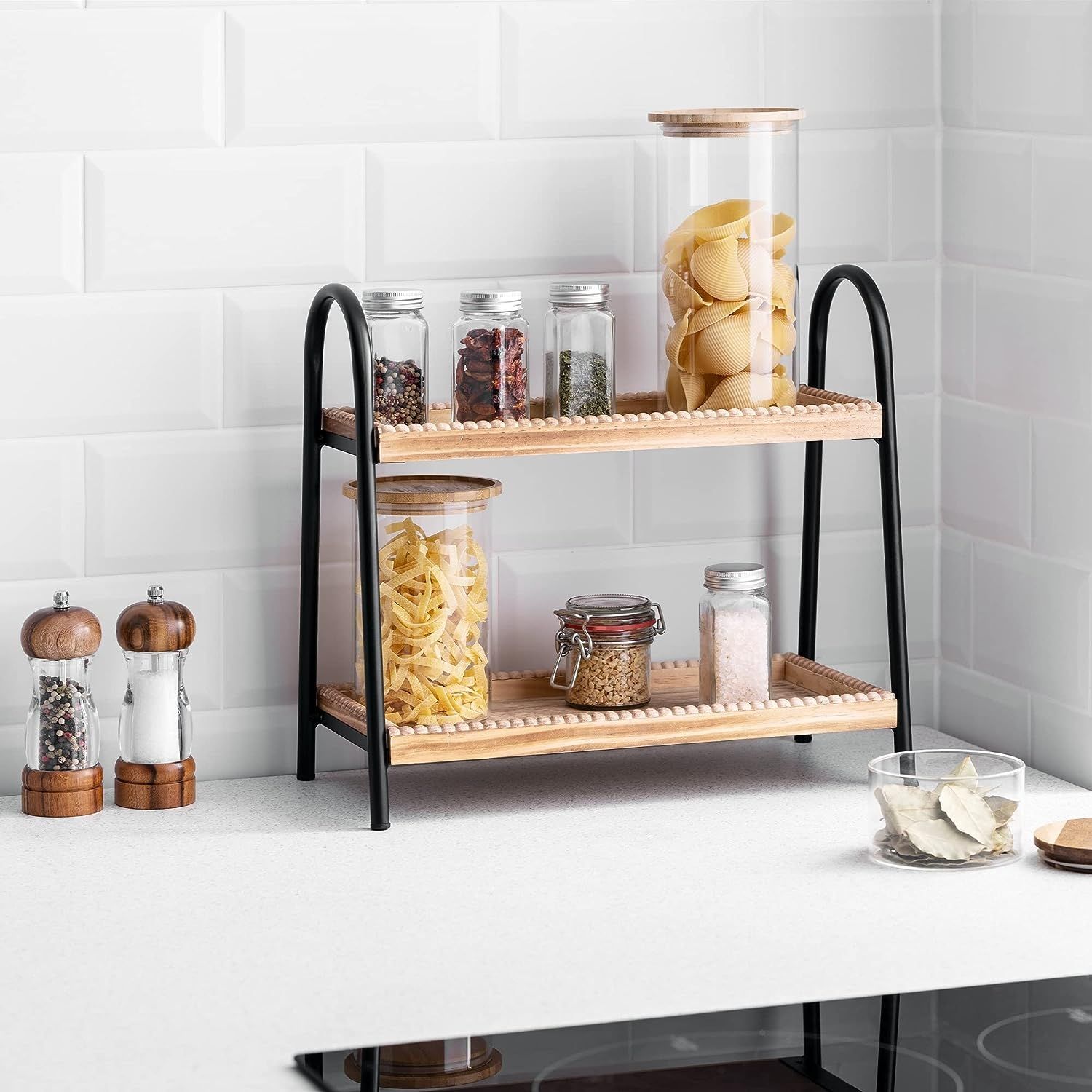 Navaris Vintage Wooden Countertop Shelf - Ξύλινο Vintage Ράφι / Βάση ...
