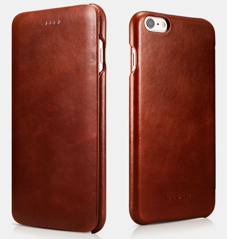 iCarer Vintage Series Curved Edge Side-Open - Δερμάτινη Θήκη iPhone 6S / 6 - Brown