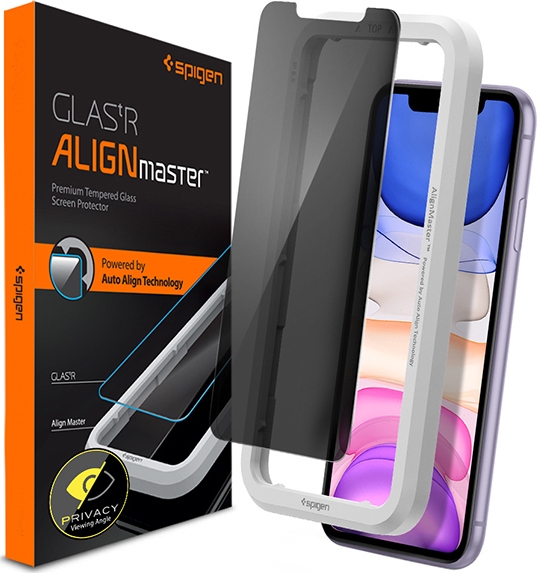 Spigen GLAS.tR ALIGNmaster Privacy - Αντιχαρακτικό Γυάλινο Screen Protector iPhone 11