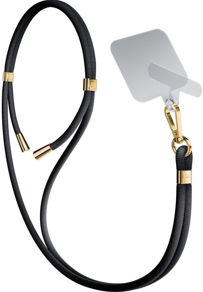 3MK EasyClip - Αποσπώμενο Λουράκι Λαιμού για Θήκες Κινητών / Smartphones - Black / Gold