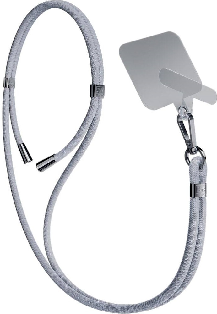 3MK EasyClip - Αποσπώμενο Λουράκι Λαιμού για Θήκες Κινητών / Smartphones - Grey / Silver (5903108568647)