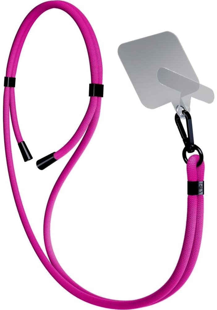 3MK EasyClip - Αποσπώμενο Λουράκι Λαιμού για Θήκες Κινητών / Smartphones - Pink / Black (5903108568661)