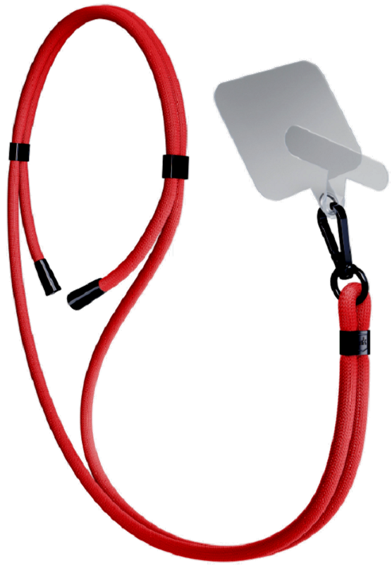 3MK EasyClip - Αποσπώμενο Λουράκι Λαιμού για Θήκες Κινητών / Smartphones - Red / Black 