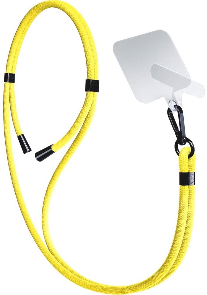 3MK EasyClip - Αποσπώμενο Λουράκι Λαιμού για Θήκες Κινητών / Smartphones - Yellow / Black