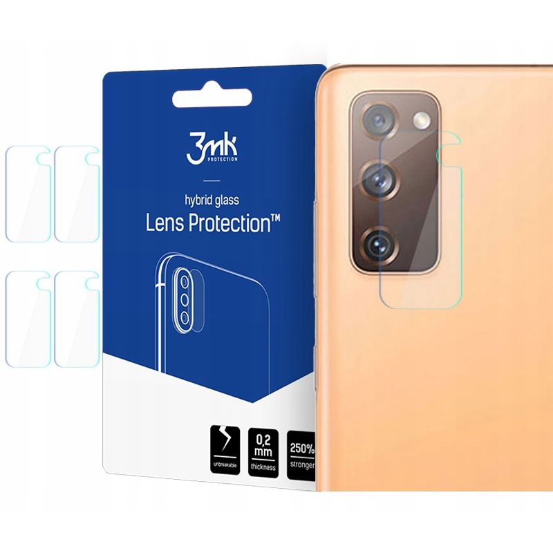 3MK Hybrid Glass Camera Protector - Αντιχαρακτικό Υβριδικό Προστατευτικό Γυαλί για Φακό Κάμερας Samsung Galaxy S20 FE - 4 τεμάχια