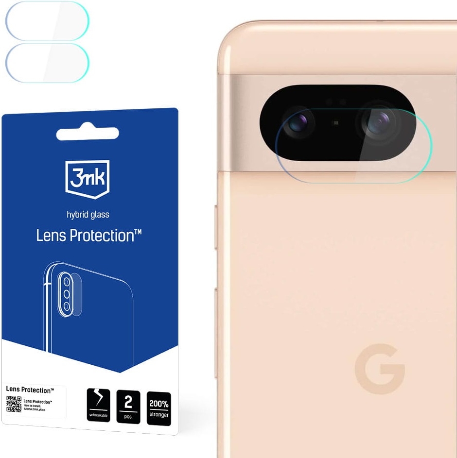 3MK Hybrid Glass Camera Protector - Αντιχαρακτικό Υβριδικό Προστατευτικό Γυαλί για Φακό Κάμερας Google Pixel 8 - 4 Τεμάχια
