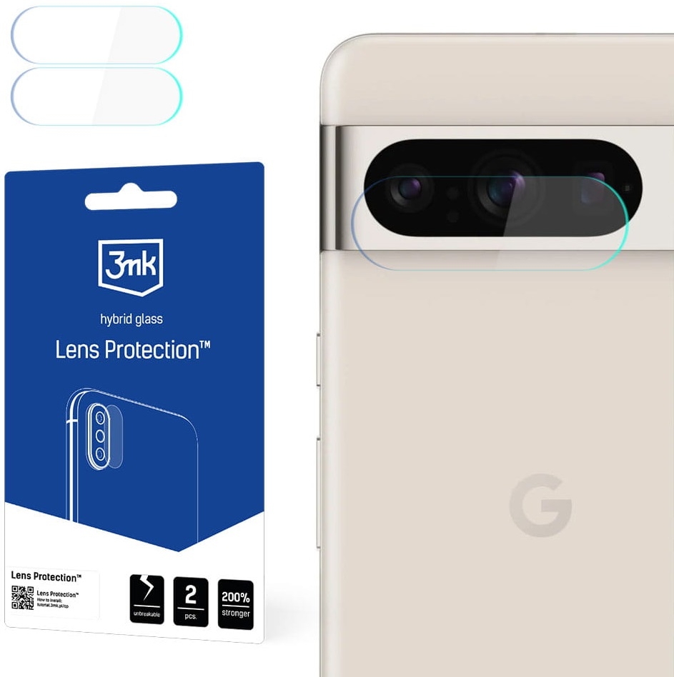 3MK Hybrid Glass Camera Protector - Αντιχαρακτικό Υβριδικό Προστατευτικό Γυαλί για Φακό Κάμερας Google Pixel 8 Pro - 4 Τεμάχια